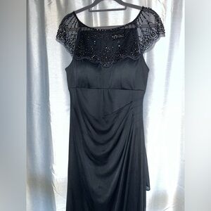 DJ-Jaz Navy Blue Formal Evening Gown with Embellishments